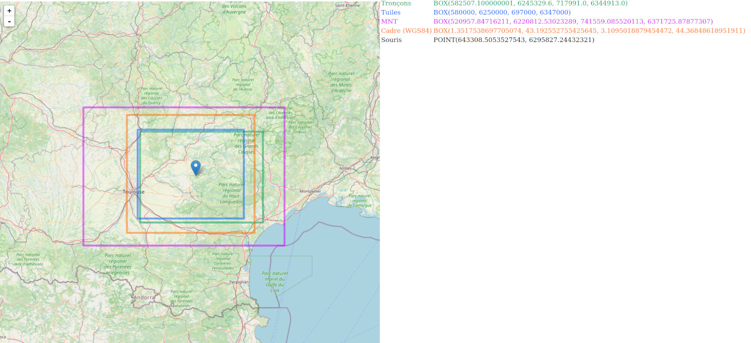 Interface de Tool extents